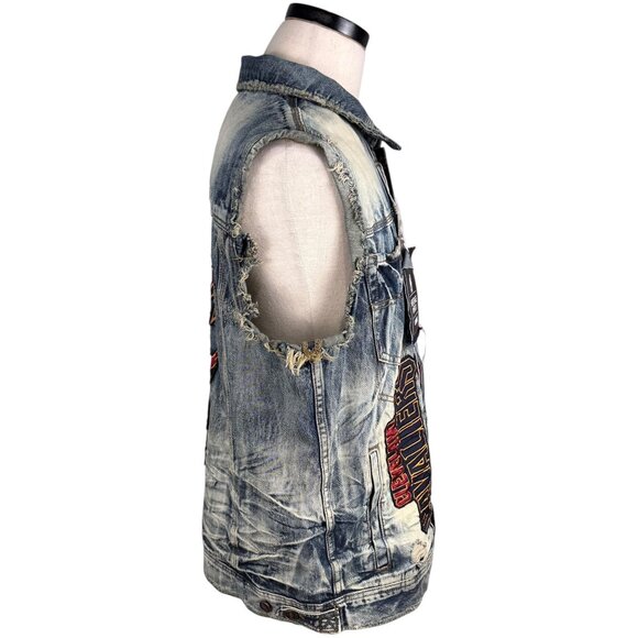 Cleveland Cavaliers UNK NBA Heritage America Denim Vest XL - Picture 4 of 16